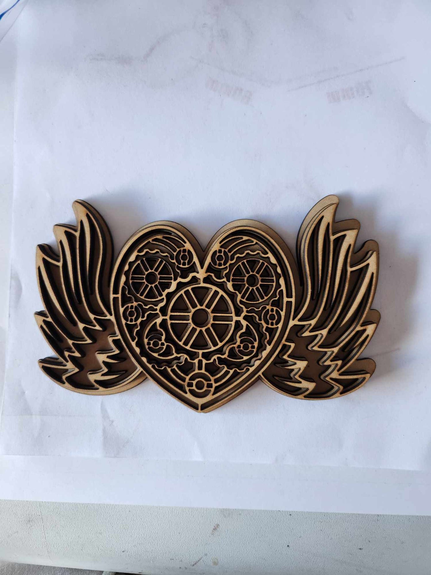 3D Heart with Wings