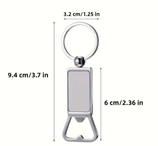 Sublimated Blank Key Ring Metal Bottle Opener