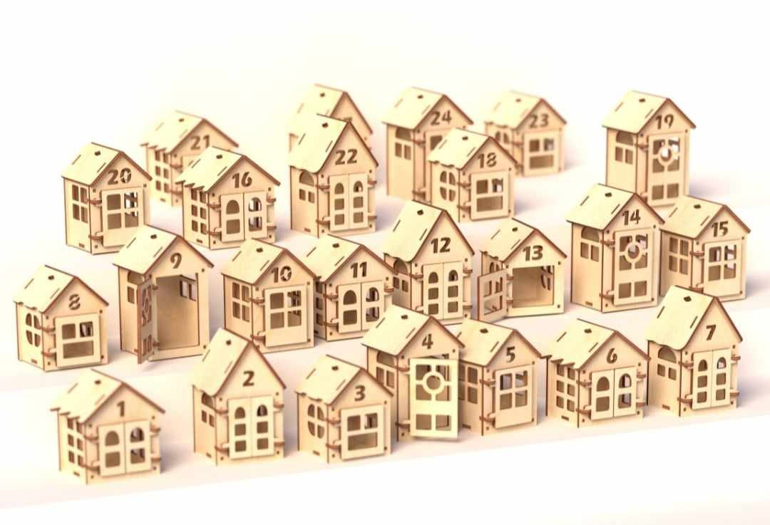 24 Advent Houses Kits