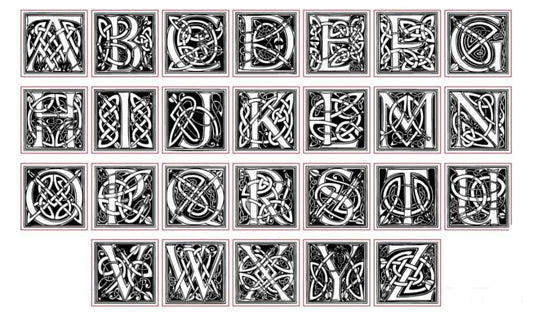 Alphabet Celtic Tiles