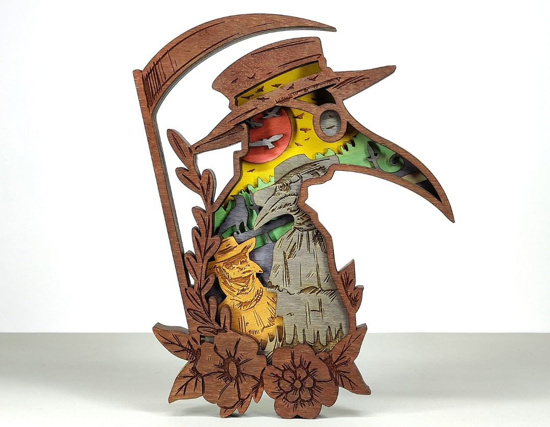 3D PLAGUE DOCTOR SIDEWAYS