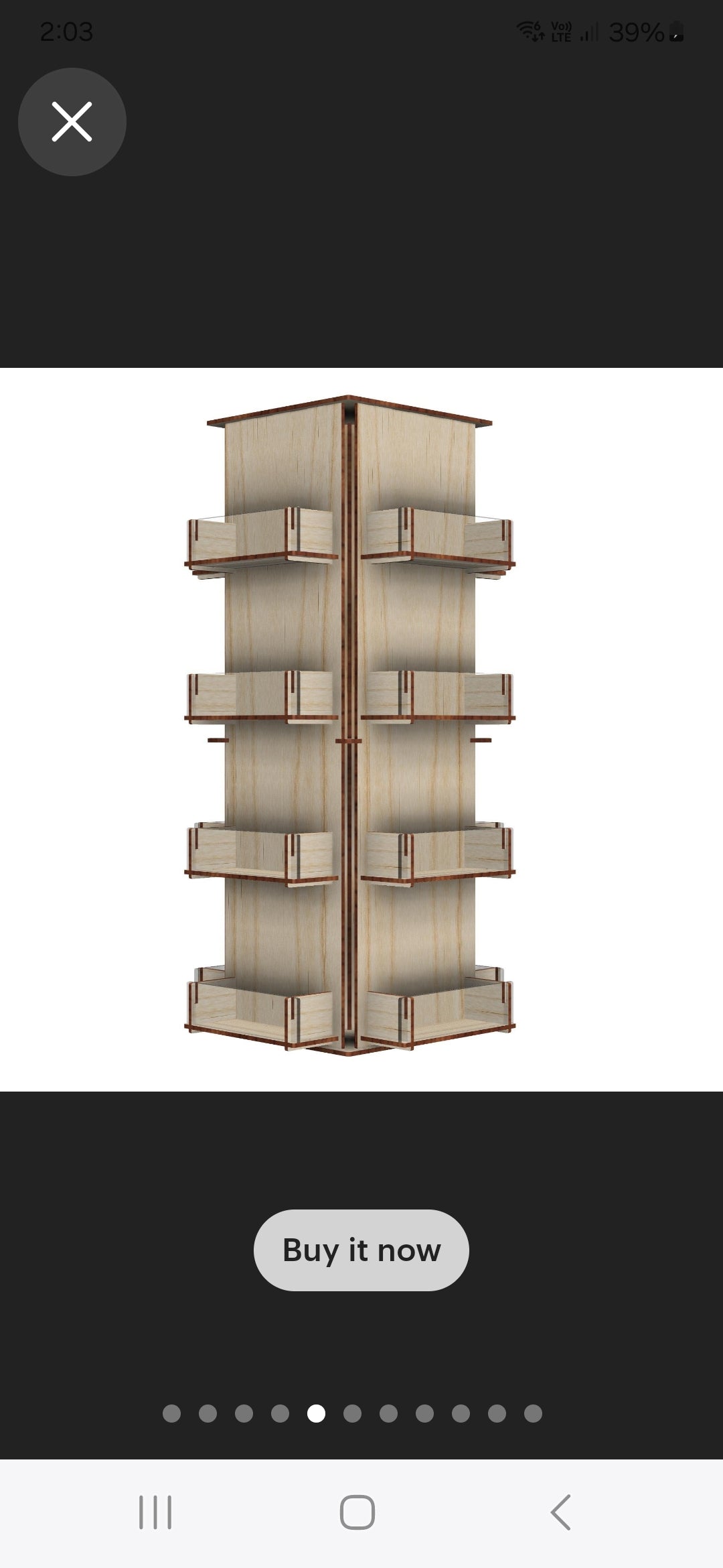 4 Sided 16 Pockets Rotating Retail Display Rack