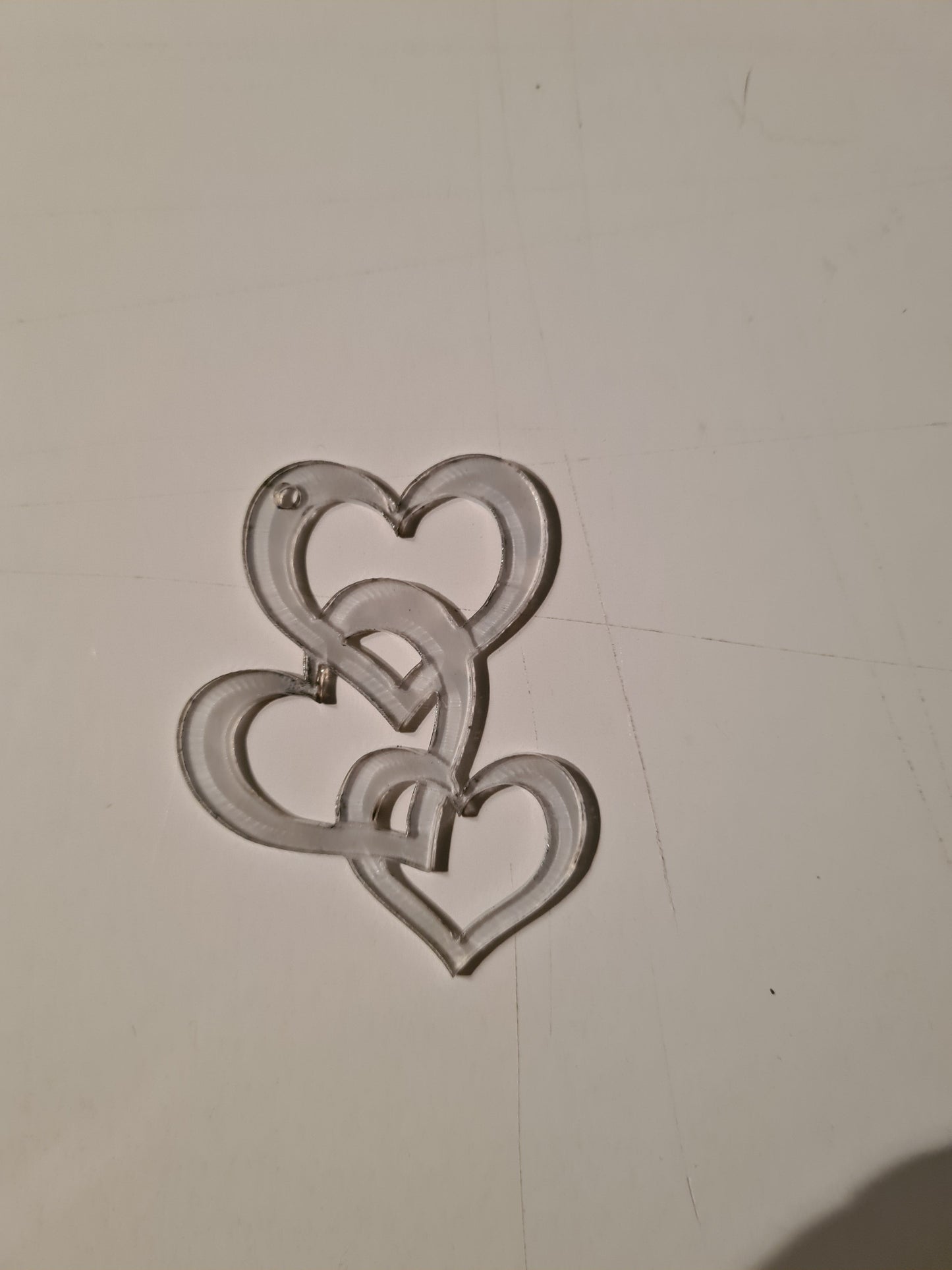 3 Heart Acrylic earrings