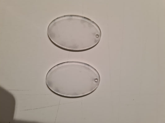 Oval Clear with hole