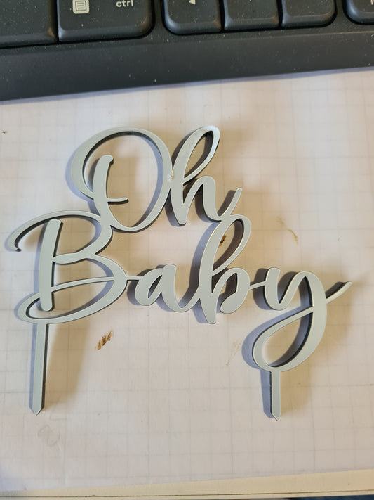 OH BABY Cake Topper