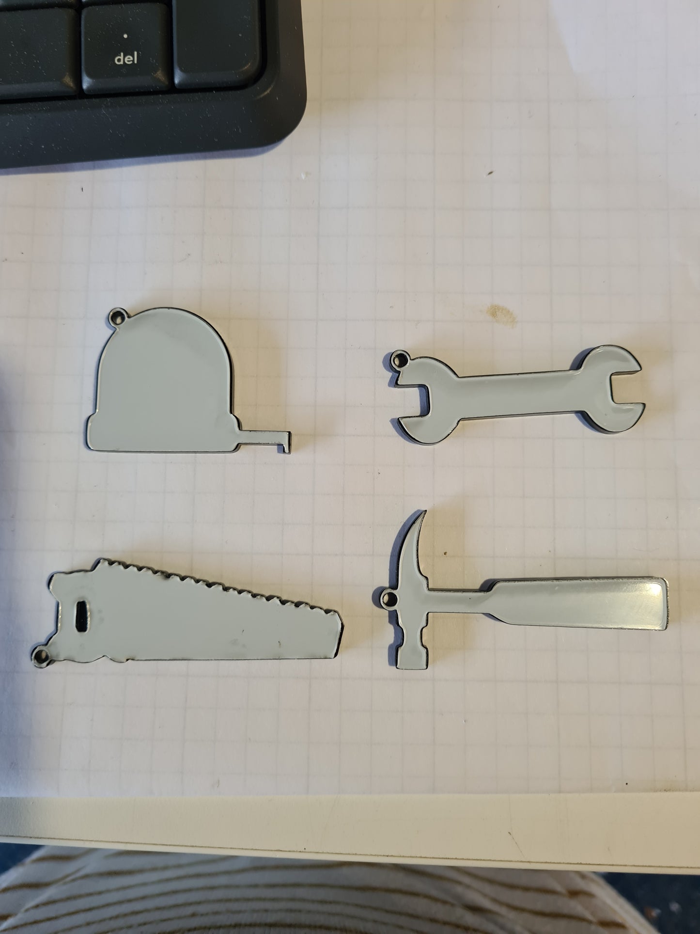 Acrylic Tool Keyrings