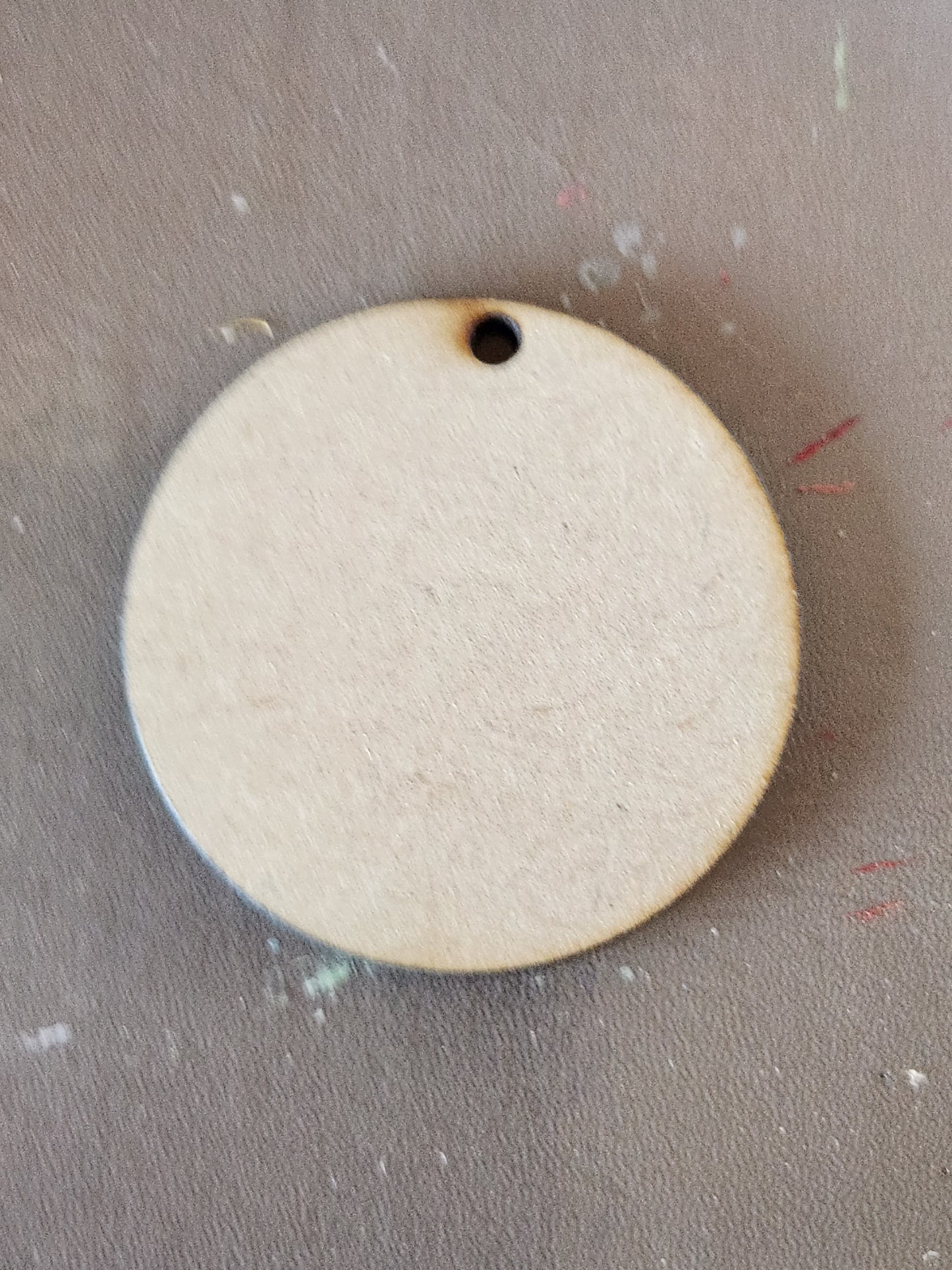 MDF ROUND KEYRING