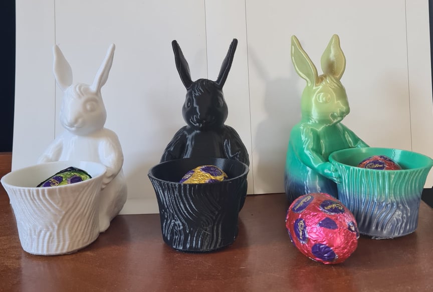 3D Printed Easter Bunny with basket