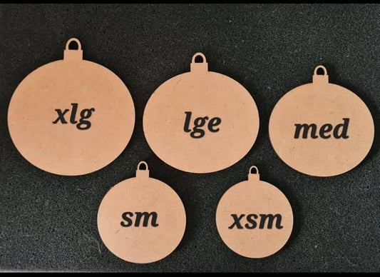 3mm MDF Baubles