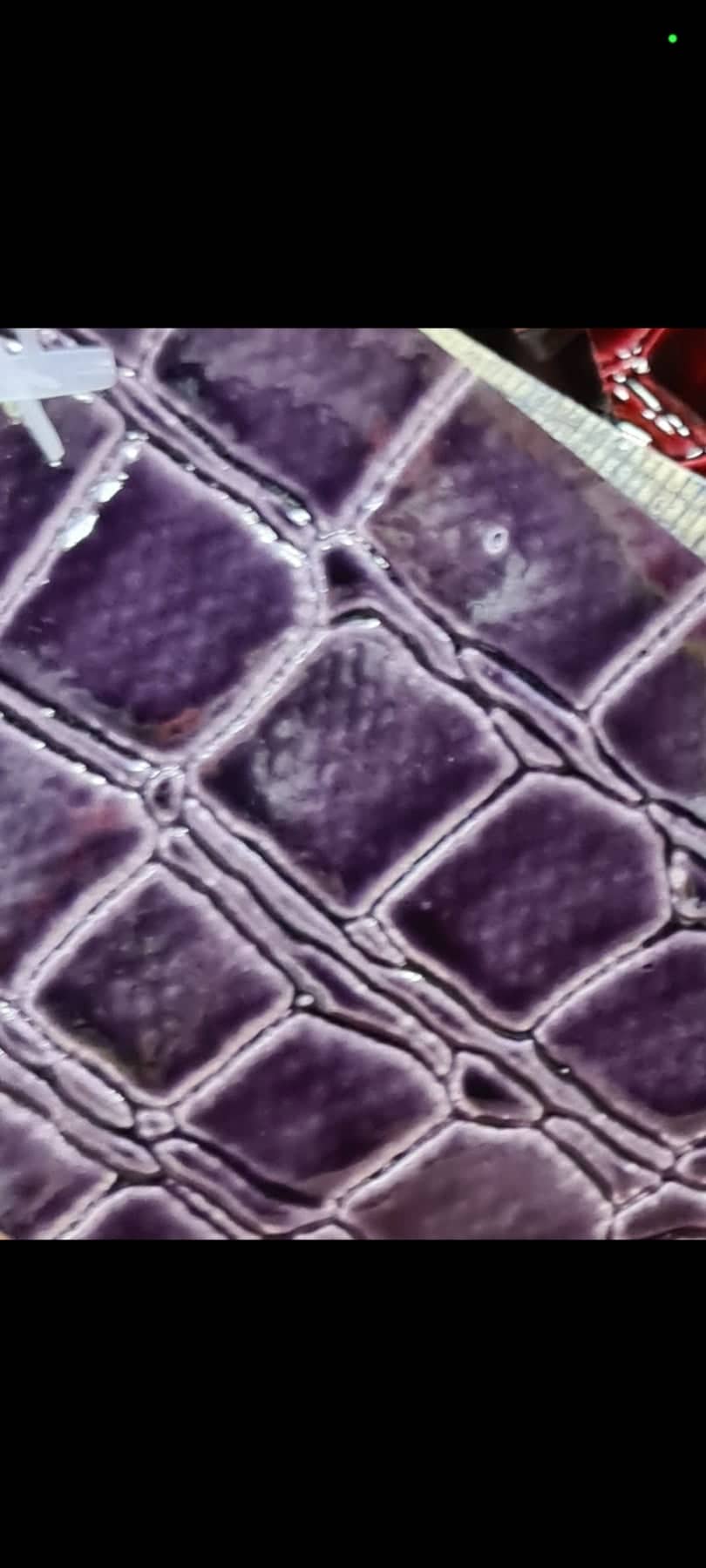 PURPLE CROCDILE PATTERNED FAUX