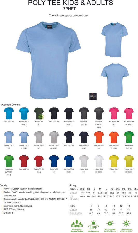 POLY TEE ADULTS 7PNFT