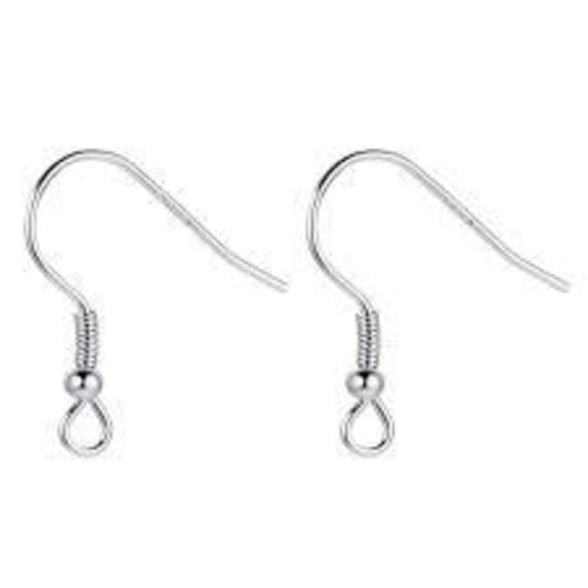 ZULU EAR WIRES SILVER PLATED PAIR