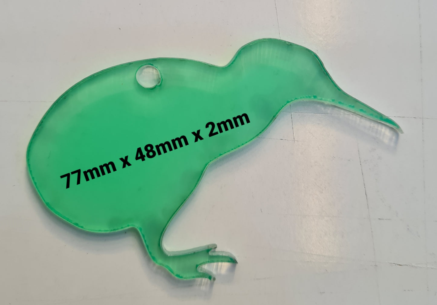 CLEAR KIWI KEYRING