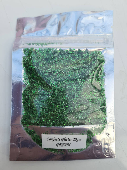 Green Confetti Glitter