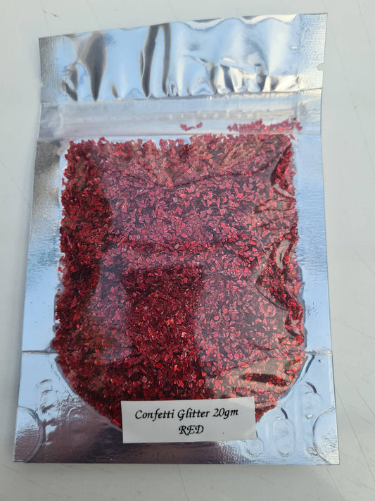 Red Confetti Glitter