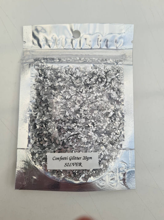 Silver Confetti Glitter