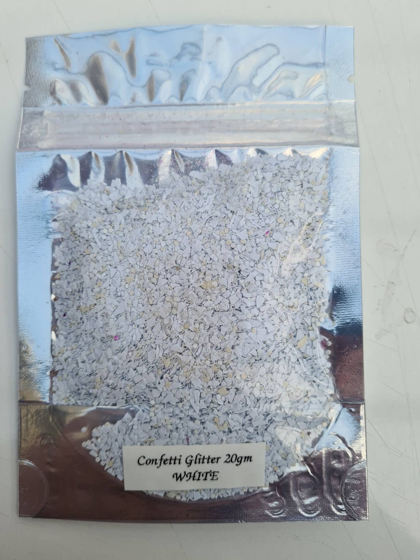 White Confetti Glitter