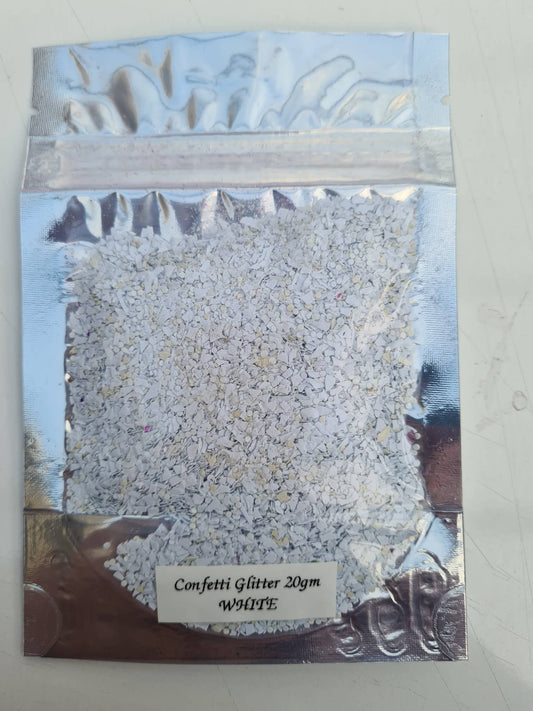 White Confetti Glitter