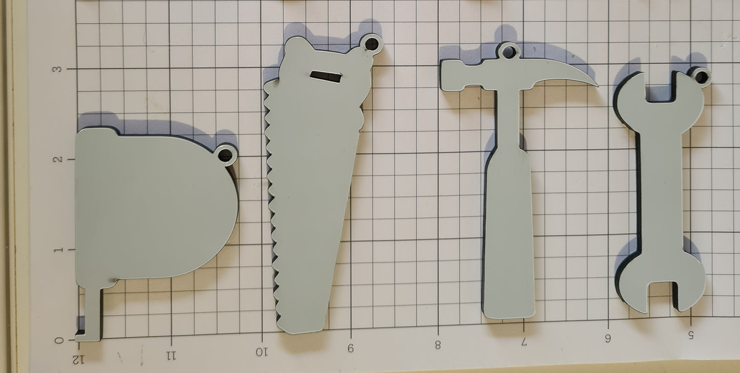 Acrylic Tool Keyrings