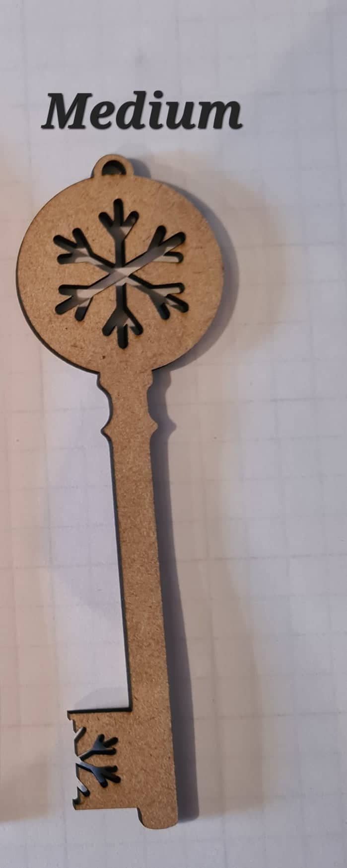 Ornament Laser Santa's Key And Tag