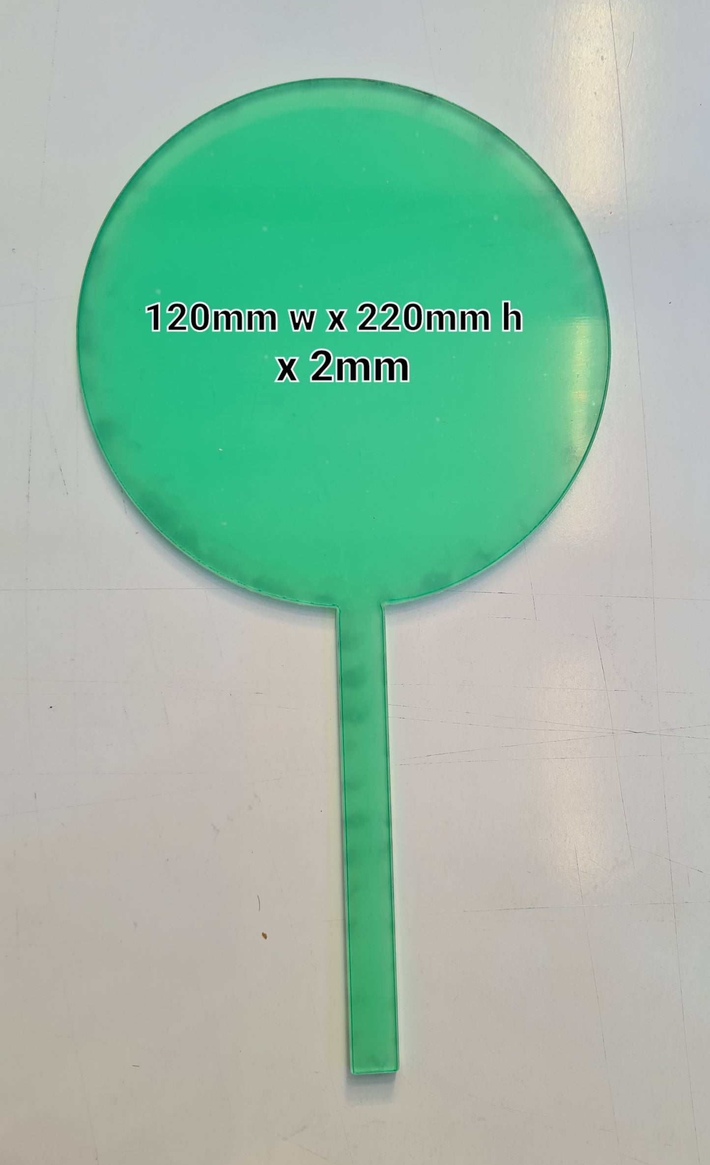 120mm CLEAR ROUND CAKE TOPPER