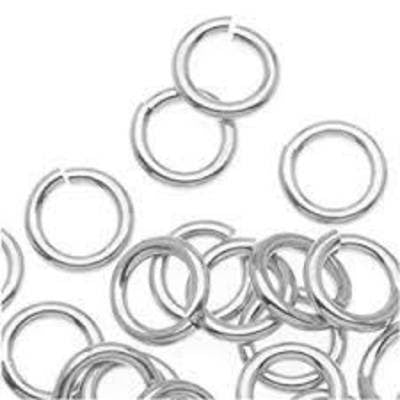 JUMP RING SILVER PLATED 8MM THICK GAUGE 1.2MM