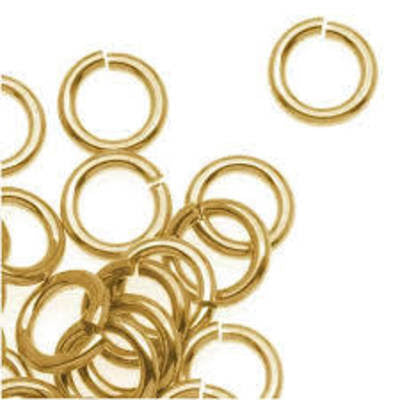 JUMP RING GOLD PLATED 8MM THICK GAUGE 1.2MM