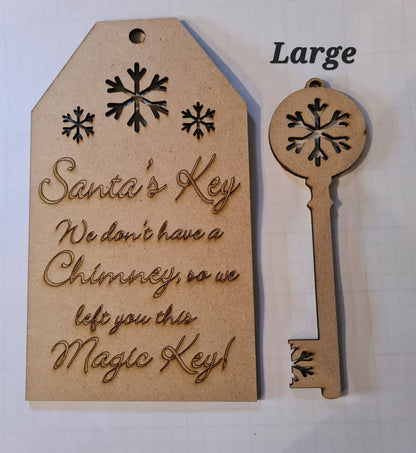 Ornament Laser Santa's Key And Tag